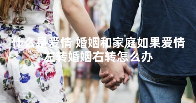 什么是爱情 婚姻和家庭如果爱情左转婚姻右转怎么办